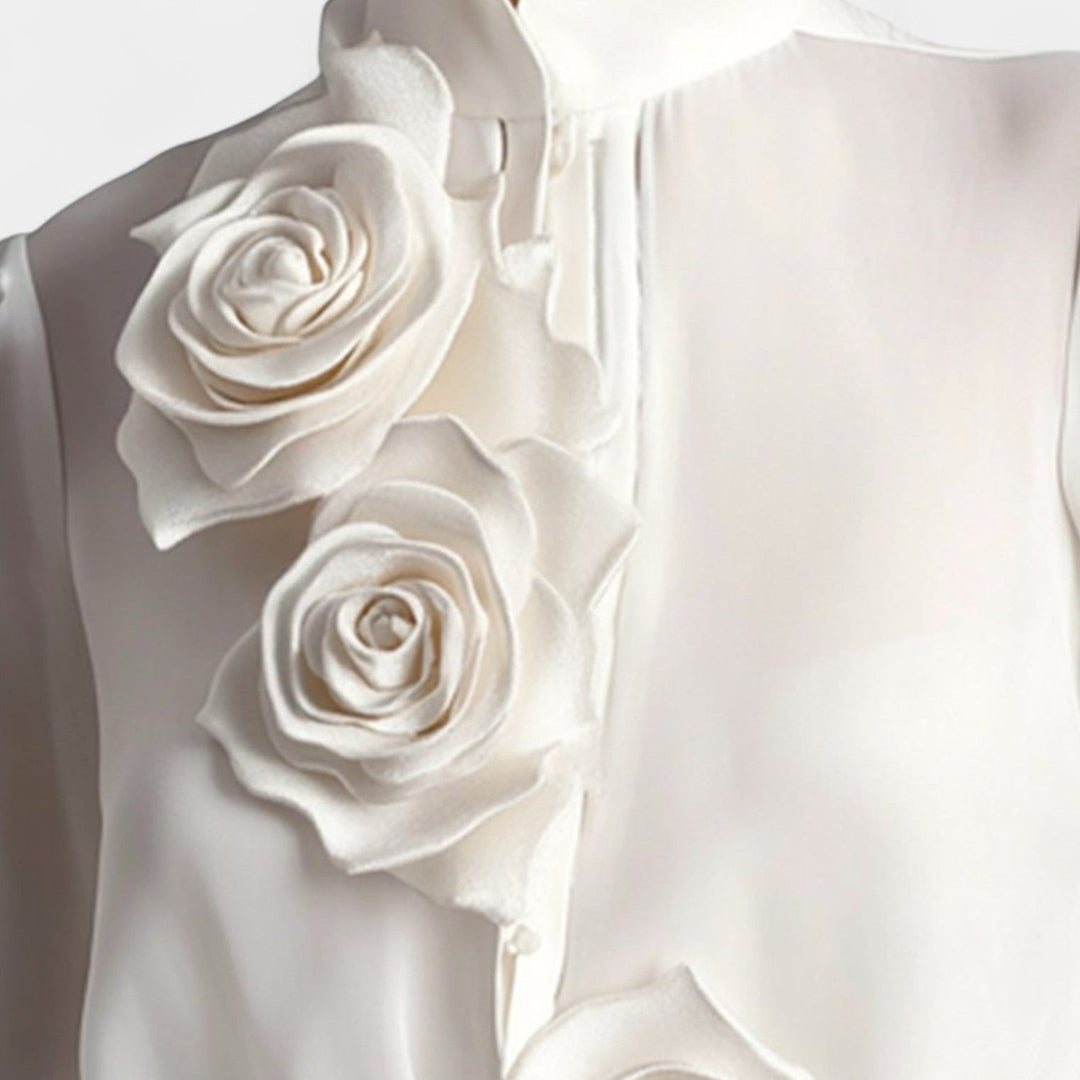 Blouse with 3D Roses
