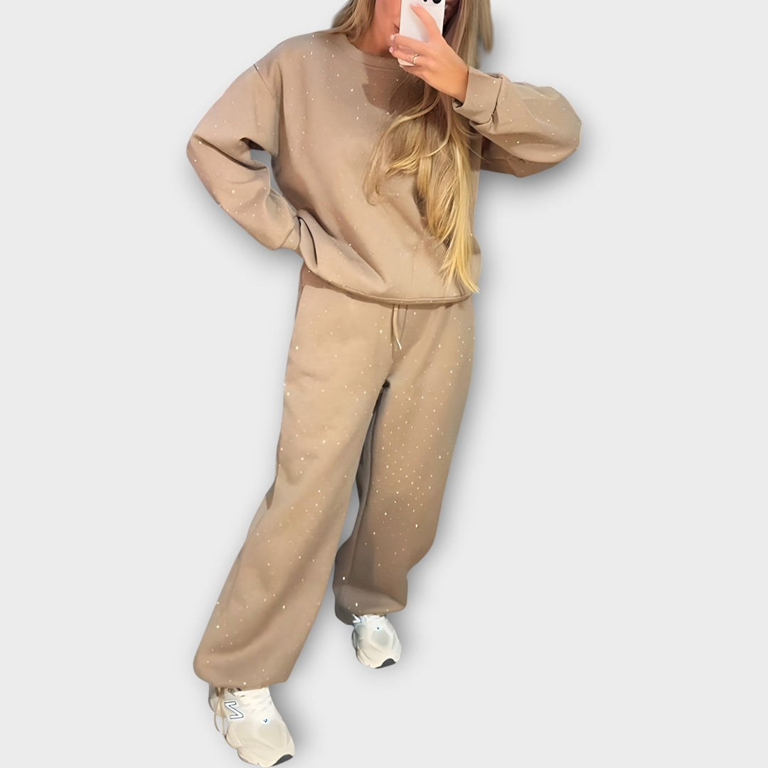 Chic Rhinestone Lounge Set