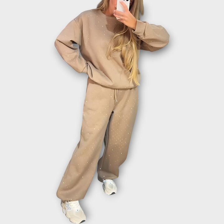 Chic Rhinestone Lounge Set