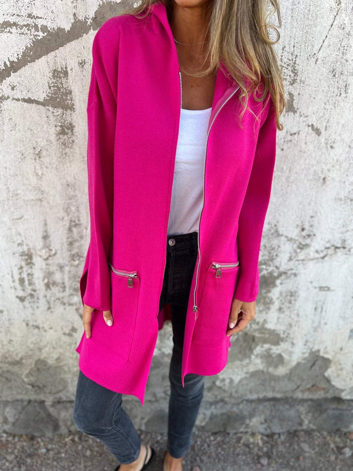 Lena | Ladies Zip-Up Hooded Cardigan
