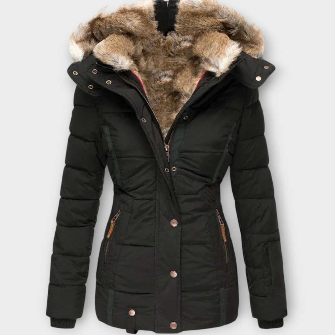 Luxury Winter Parka with Faux Fur Hood