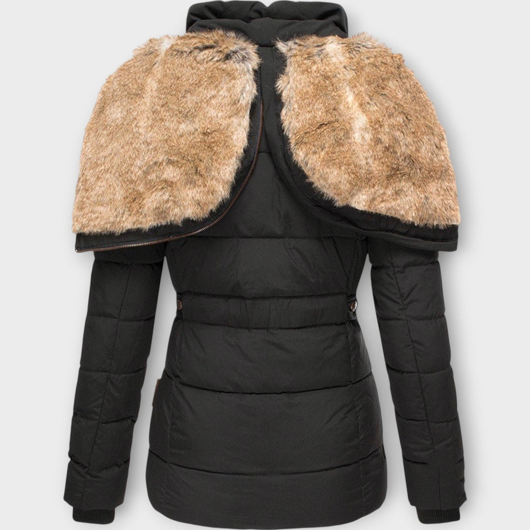 Luxury Winter Parka with Faux Fur Hood