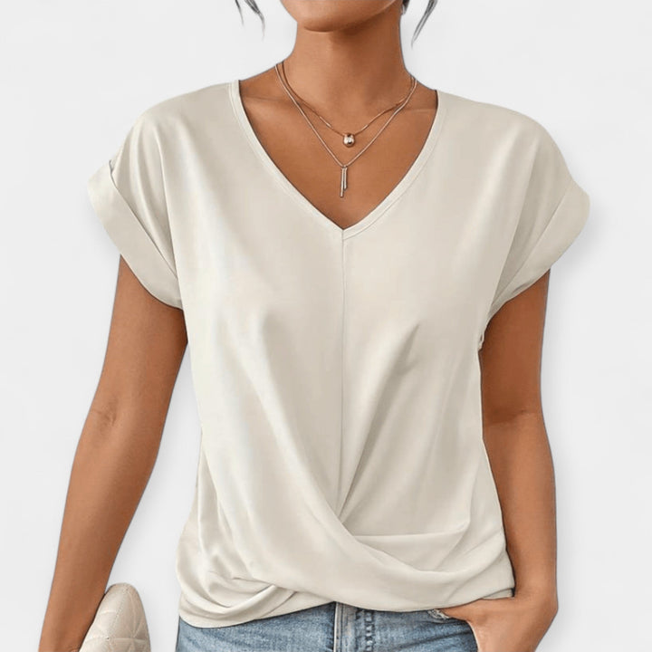 V-Neck Short Sleeve Top