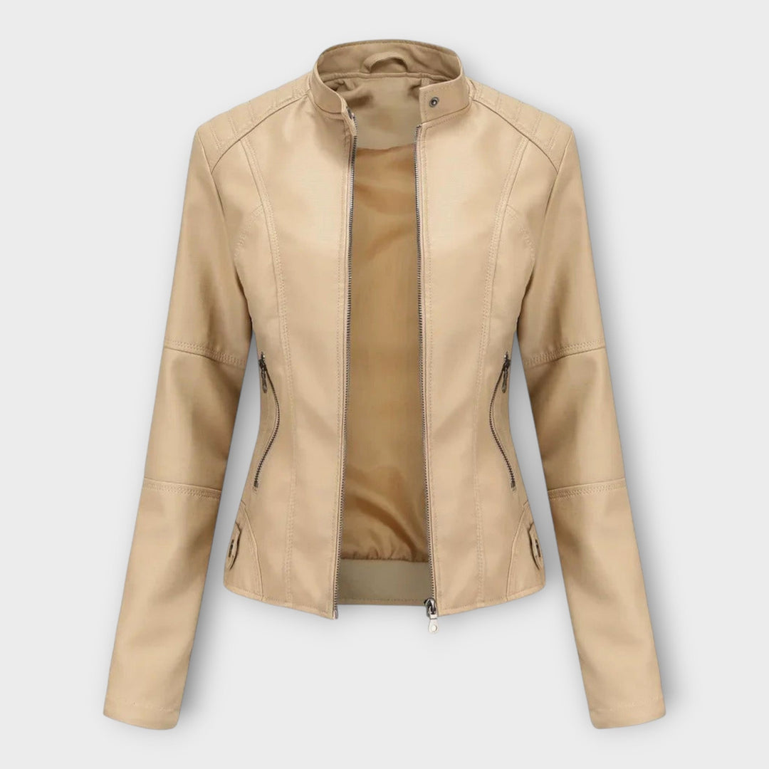 Leather Elegant Blazer with Modern Lines and Timeless Style