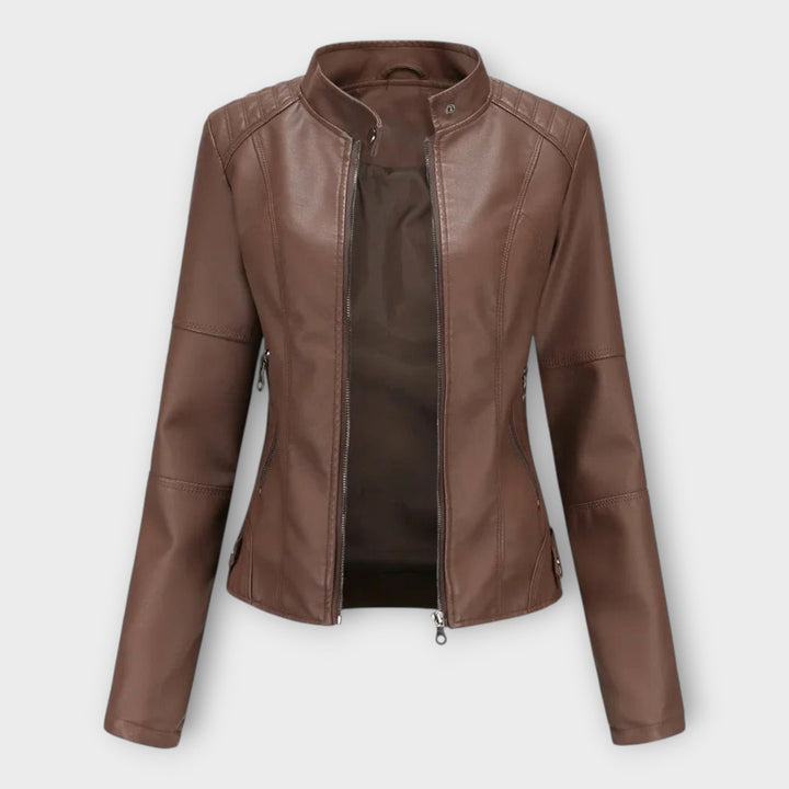 Leather Elegant Blazer with Modern Lines and Timeless Style