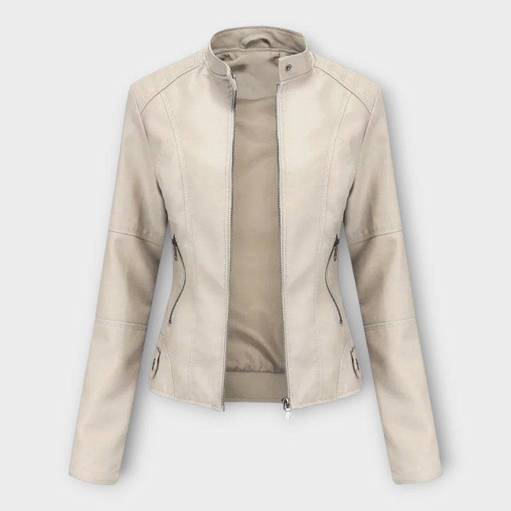 Leather Elegant Blazer with Modern Lines and Timeless Style