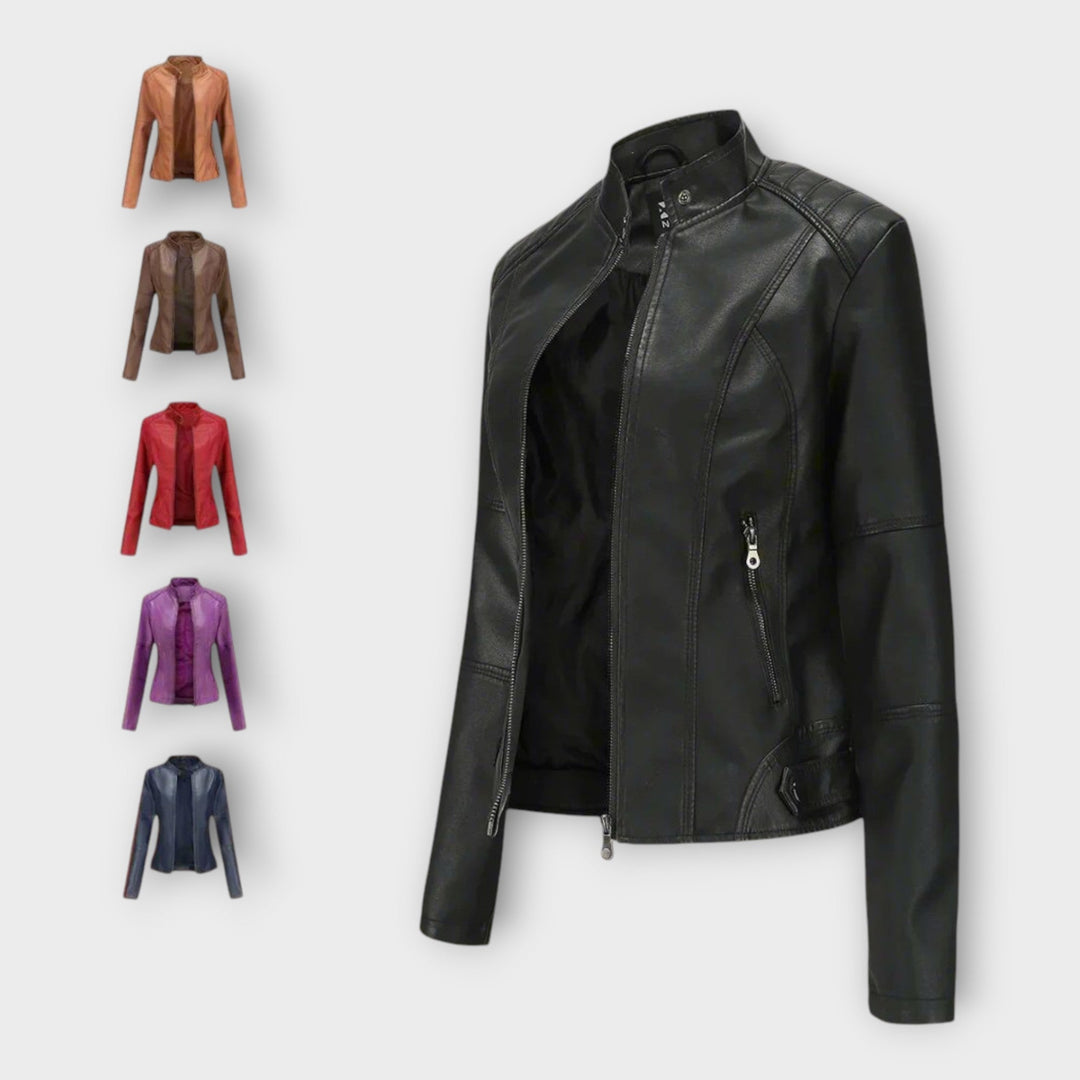 Leather Elegant Blazer with Modern Lines and Timeless Style