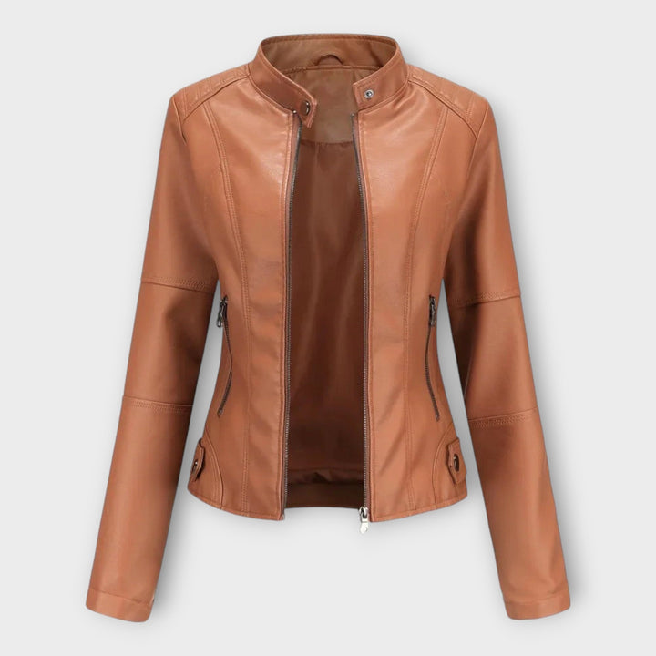 Leather Elegant Blazer with Modern Lines and Timeless Style