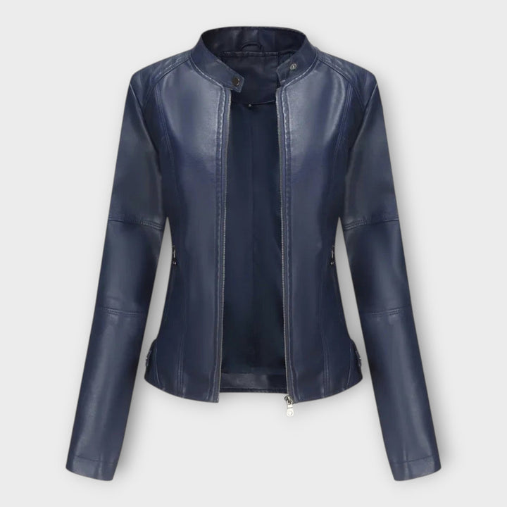 Leather Elegant Blazer with Modern Lines and Timeless Style