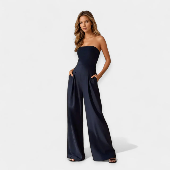 Full-Length Jumpsuit with Strapless Corset