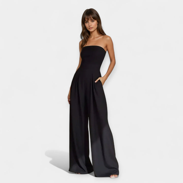 Full-Length Jumpsuit with Strapless Corset