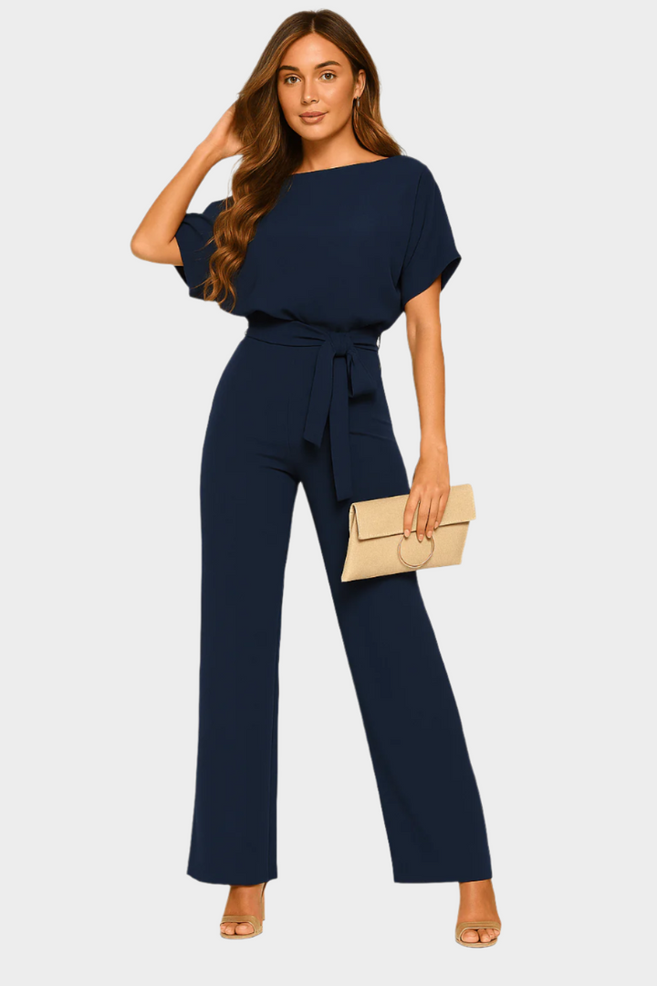 Full-Length Jumpsuit with Belt