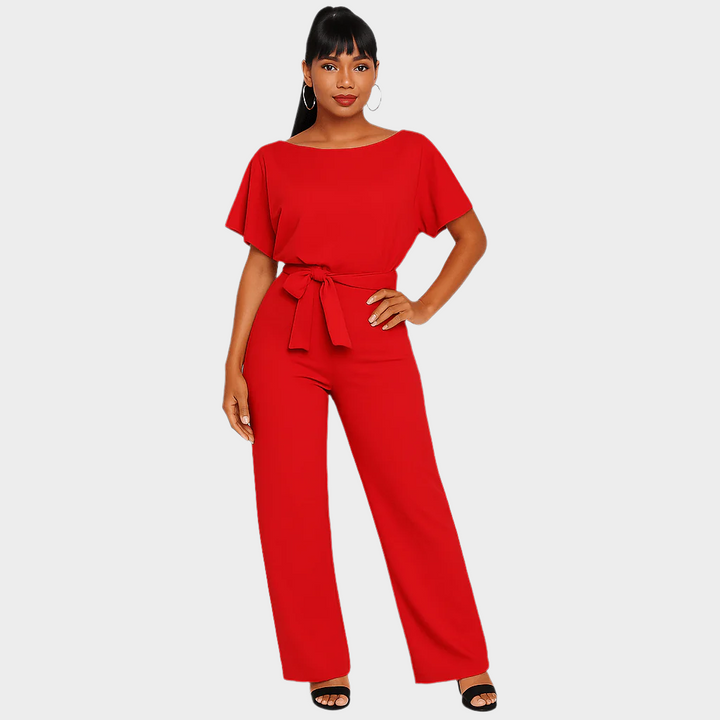 Full-Length Jumpsuit with Belt