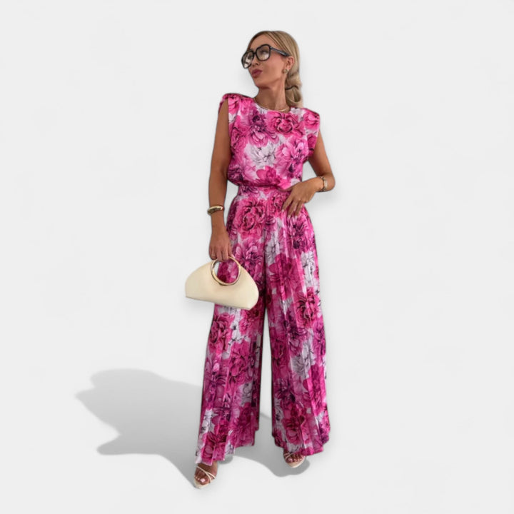 Summer Fashion Set with Top and Trousers