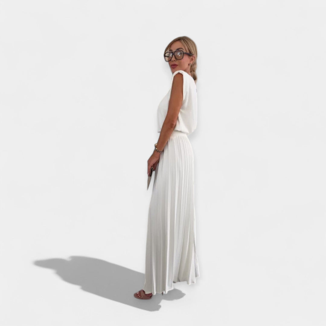 Summer Fashion Set with Top and Trousers