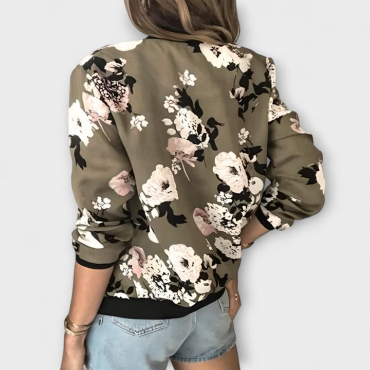 Kaelin - Stylish Bomber Jacket with Flowers
