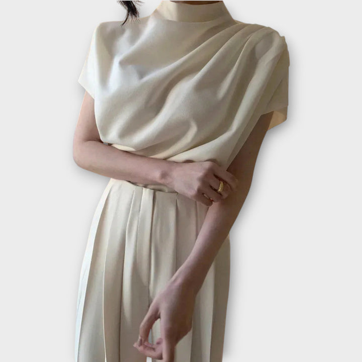 Women's High-Waisted Pleated Trousers