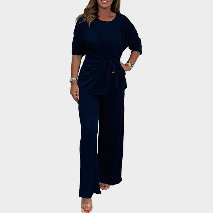 Women's Soft 2-Piece Set with Long Sleeves and Comfortable Fit