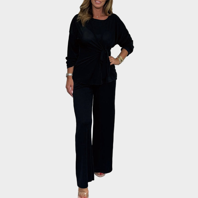 Women's Soft 2-Piece Set with Long Sleeves and Comfortable Fit