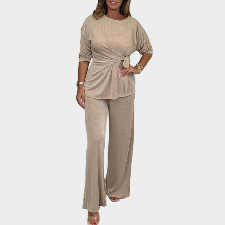 Women's Soft 2-Piece Set with Long Sleeves and Comfortable Fit