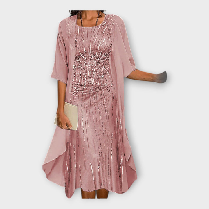 Airy Dress with Outer Jacket and Patterns