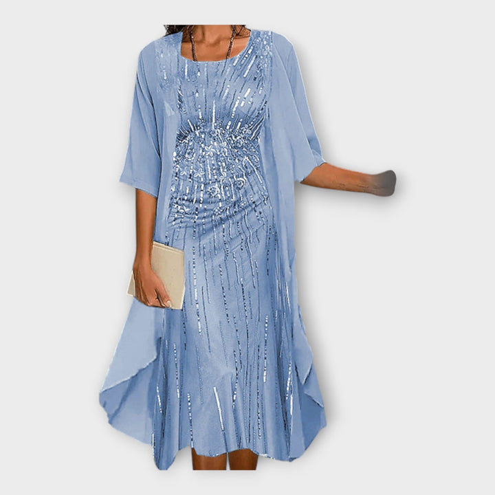 Airy Dress with Outer Jacket and Patterns