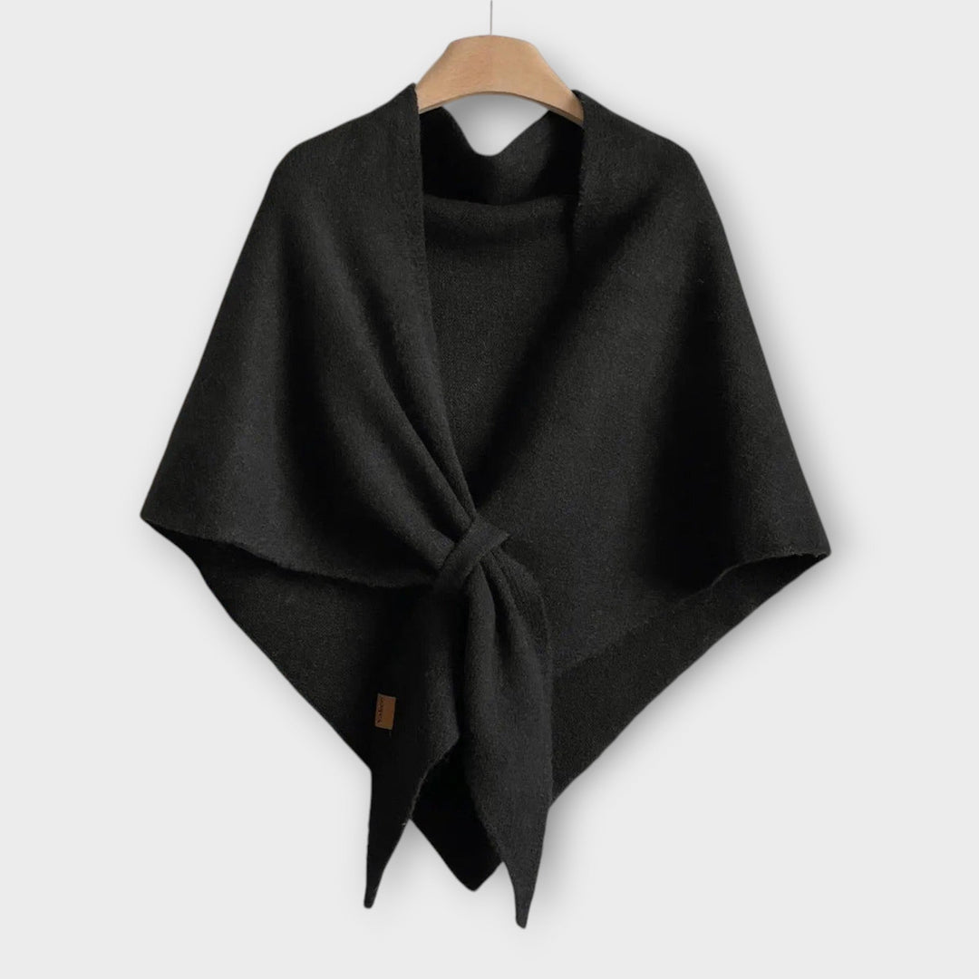 Cozy Tie-Front Shawl Wrap