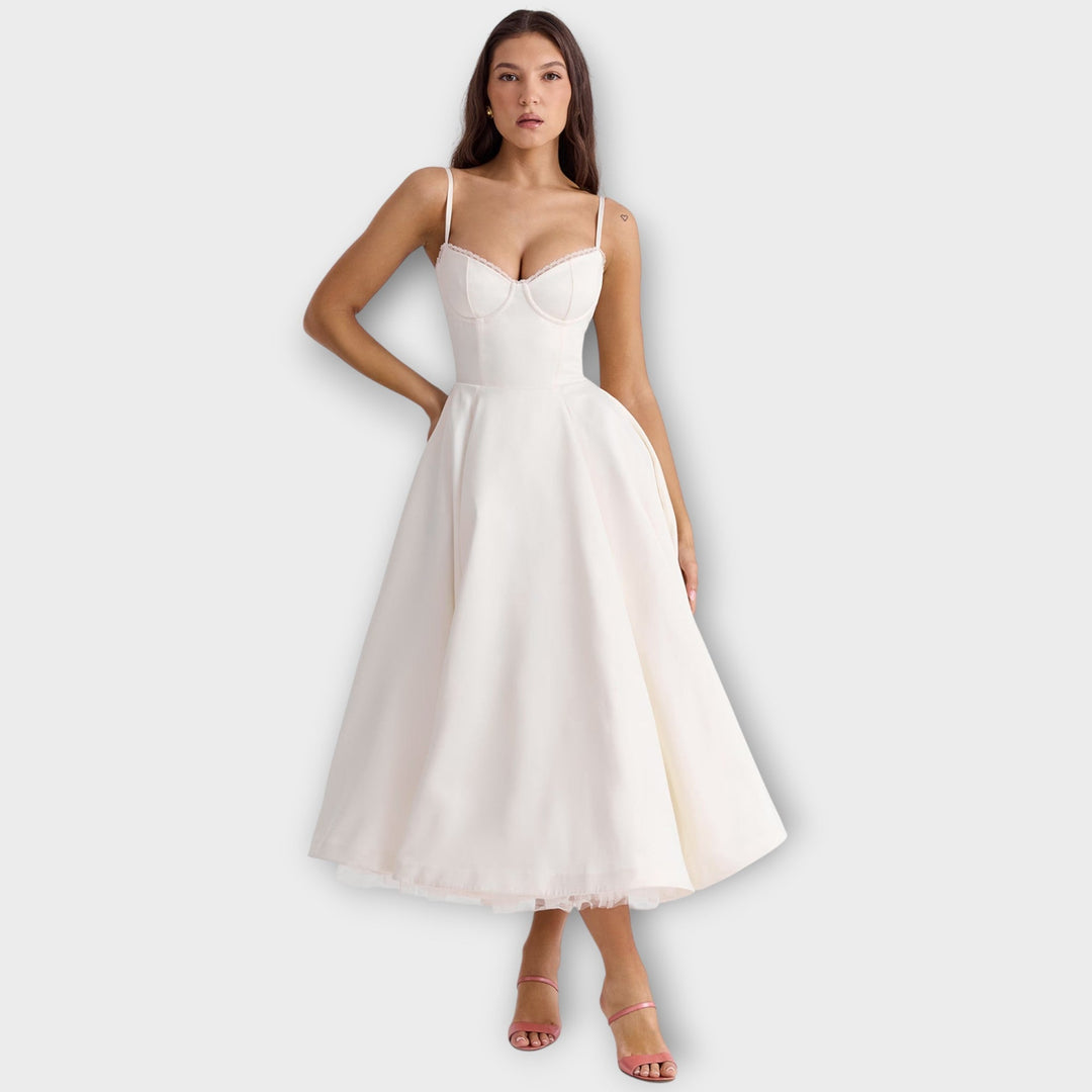 Elegant Midi Bustier Dress