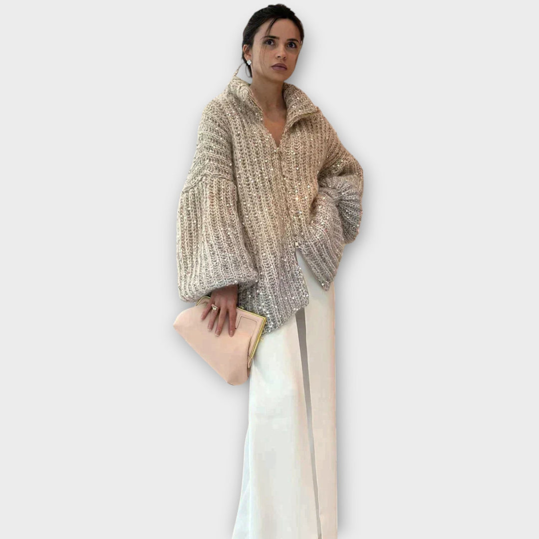 Chunky Knit Sequin Sweater