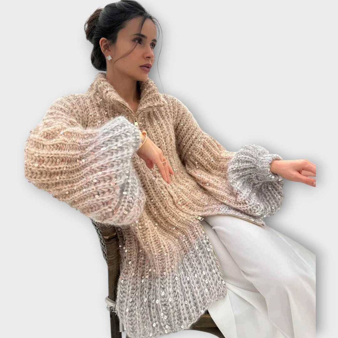 Chunky Knit Sequin Sweater