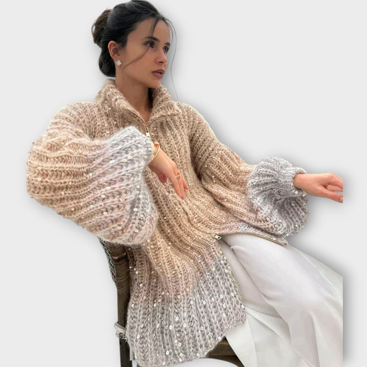 Chunky Knit Sequin Sweater
