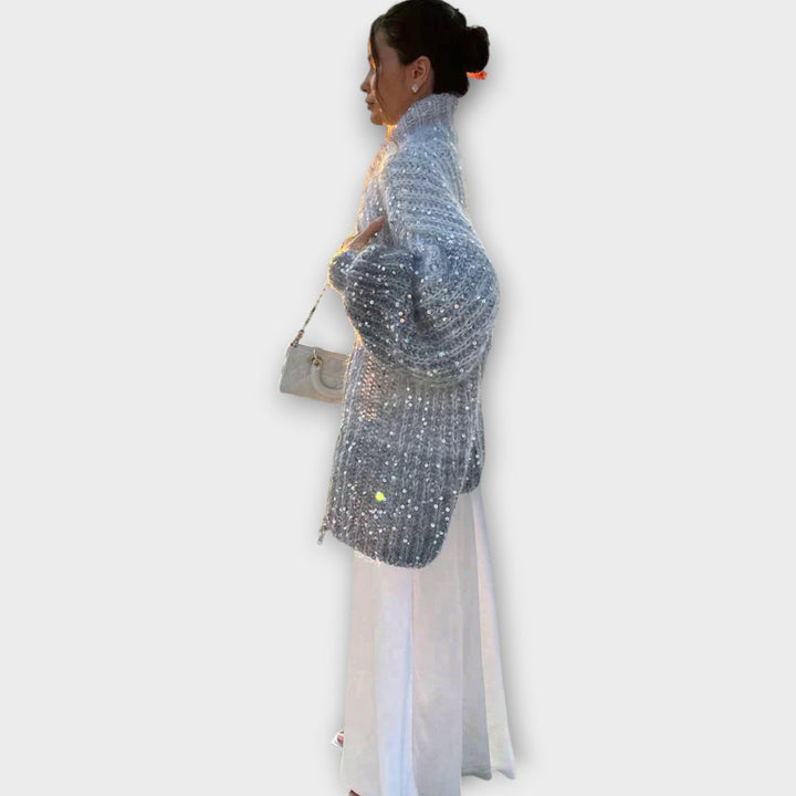 Chunky Knit Sequin Sweater
