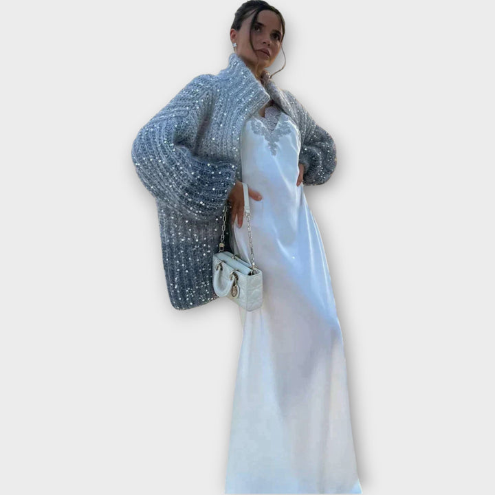 Chunky Knit Sequin Sweater